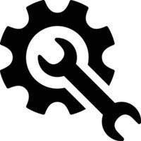 Gear setting symbol icon vector image. Illustration of the industrial wheel mechine mechanism design image