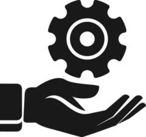 Gear setting symbol icon vector image. Illustration of the industrial wheel mechine mechanism design image