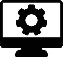 Gear setting symbol icon vector image. Illustration of the industrial wheel mechine mechanism design image