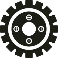 Gear setting symbol icon vector image. Illustration of the industrial wheel mechine mechanism design image