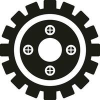 Gear setting symbol icon vector image. Illustration of the industrial wheel mechine mechanism design image