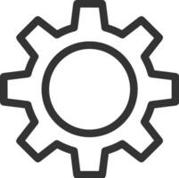 Gear setting symbol icon vector image. Illustration of the industrial wheel mechine mechanism design image