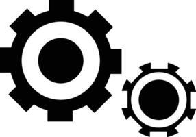 Gear setting symbol icon vector image. Illustration of the industrial wheel mechine mechanism design image