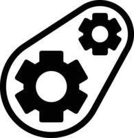 Gear setting symbol icon vector image. Illustration of the industrial wheel mechine mechanism design image