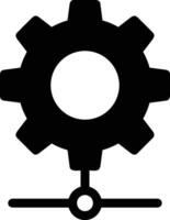 Gear setting symbol icon vector image. Illustration of the industrial wheel mechine mechanism design image