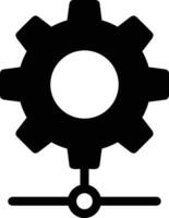 Gear setting symbol icon vector image. Illustration of the industrial wheel mechine mechanism design image