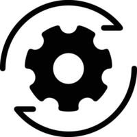 Gear setting symbol icon vector image. Illustration of the industrial wheel mechine mechanism design image