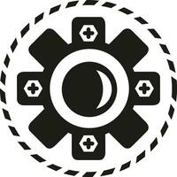 Gear setting symbol icon vector image. Illustration of the industrial wheel mechine mechanism design image