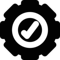 Gear setting symbol icon vector image. Illustration of the industrial wheel mechine mechanism design image