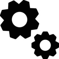 Gear setting symbol icon vector image. Illustration of the industrial wheel mechine mechanism design image