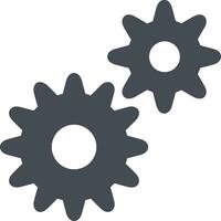 Gear setting symbol icon vector image. Illustration of the industrial wheel mechine mechanism design image