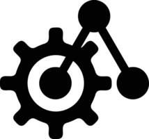 Gear setting symbol icon vector image. Illustration of the industrial wheel mechine mechanism design image