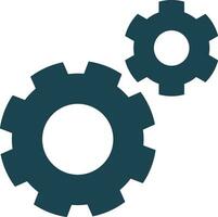 Gear setting symbol icon vector image. Illustration of the industrial wheel mechine mechanism design image