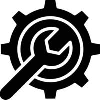 Gear setting symbol icon vector image. Illustration of the industrial wheel mechine mechanism design image