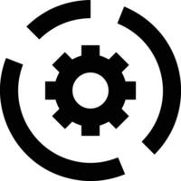 Gear setting symbol icon vector image. Illustration of the industrial wheel mechine mechanism design image