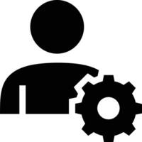 Gear setting symbol icon vector image. Illustration of the industrial wheel mechine mechanism design image