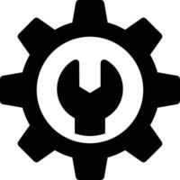 Gear setting symbol icon vector image. Illustration of the industrial wheel mechine mechanism design image