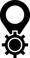 Gear setting symbol icon vector image. Illustration of the industrial wheel mechine mechanism design image