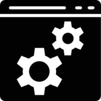 Gear setting symbol icon vector image. Illustration of the industrial wheel mechine mechanism design image