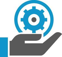 Gear setting symbol icon vector image. Illustration of the industrial wheel mechine mechanism design image