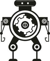 Gear setting symbol icon vector image. Illustration of the industrial wheel mechine mechanism design image