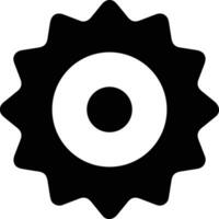 Gear setting symbol icon vector image. Illustration of the industrial wheel mechine mechanism design image