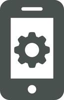 Gear setting symbol icon vector image. Illustration of the industrial wheel mechine mechanism design image