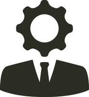 Gear setting symbol icon vector image. Illustration of the industrial wheel mechine mechanism design image