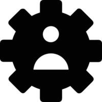 Gear setting symbol icon vector image. Illustration of the industrial wheel mechine mechanism design image