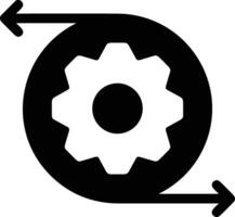 Gear setting symbol icon vector image. Illustration of the industrial wheel mechine mechanism design image