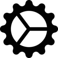 Gear setting symbol icon vector image. Illustration of the industrial wheel mechine mechanism design image