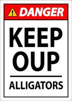 Alligator Warning Sign Danger Keep Out - Alligators vector