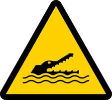 Alligator Sign, Alligator Area Sign vector