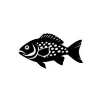 agrupador pescado icono en blanco antecedentes - sencillo vector ilustración