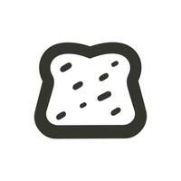 Buttered Toast Icon on White Background - Simple Vector Illustration