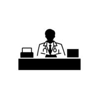 Doctor's office icon on white background vector