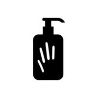 Hand sanitizer icon on white background vector