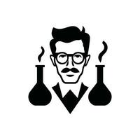 Biochemist Icon on White Background - Simple Vector Illustration