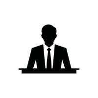 Loan Officer Icon on White Background - Simple Vector Illustration