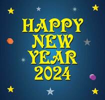 Happy New Year 2024 Vector Design 2024 eve