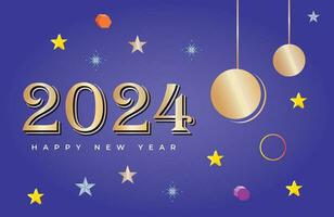 Happy New Year 2024 Vector Design 2024 eve