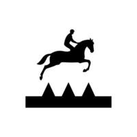 Vaulting Horse Icon on White Background - Simple Vector Illustration