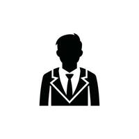 Retail Salesperson Icon on White Background - Simple Vector Illustration