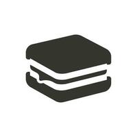 BLT Sandwich Icon on White Background - Simple Vector Illustration
