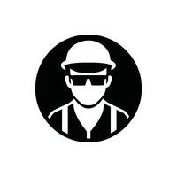 Engineer Icon on White Background - Simple Vector Illustration