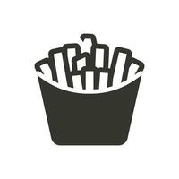 French Fries Icon on White Background - Simple Vector Illustration