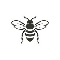 abeja insecto icono en blanco antecedentes - sencillo vector ilustración