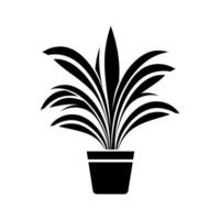 Warneckei Dracaena plant Icon - Simple Vector Illustration