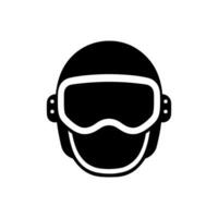 Helmet Icon on White Background - Simple Vector Illustration