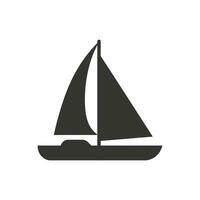 Catamaran on the water Icon on White Background - Simple Vector Illustration